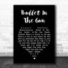 Planet Perfecto Bullet In The Gun Black Heart Song Lyric Print