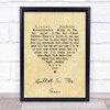Planet Perfecto Bullet In The Gun Vintage Heart Song Lyric Print