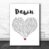 Poets Of The Fall Dawn White Heart Song Lyric Print