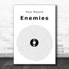 Post Malone Enemies Vinyl Record Song Lyric Print