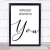 Grease Hopelessly Devoted Song Lyric Music Wall Art Print