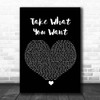 Post Malone Take What You Want Black Heart Song Lyric Print