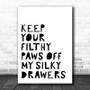 Grease Keep Your Filthy Paws Song Lyric Music Wall Art Print