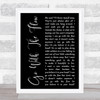 Queens of the Stone Age Go with the Flow Black Script Song Lyric Print