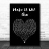 Queens of the Stone Age Make It Wit Chu Black Heart Song Lyric Print