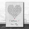 R Kelly I Believe I Can Fly Grey Heart Song Lyric Print