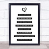 Julia Michaels Issues Song Lyric Music Wall Art Print