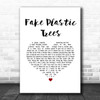 Radiohead Fake Plastic Trees White Heart Song Lyric Print