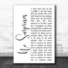 Radiohead No Surprises White Script Song Lyric Print