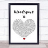 Raleigh Ritchie Bloodsport '15 White Heart Song Lyric Print