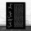Ray LaMontagne Such A Simple Thing Black Script Song Lyric Print