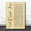 Ray LaMontagne Such A Simple Thing Rustic Script Song Lyric Print