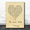 Ray Middleton The Girl That I Marry Vintage Heart Song Lyric Print