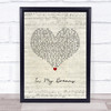 REO Speedwagon In My Dreams Script Heart Song Lyric Print