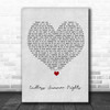 Richard Marx Endless Summer Nights Grey Heart Song Lyric Print Richard Marx Endless Summer Nights Grey Heart Song Lyric Print