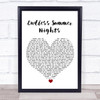 Richard Marx Endless Summer Nights White Heart Song Lyric Print