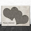 Ricky Martin Private Emotion Landscape Music Script Two Hearts Song Lyric Print