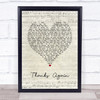 Ricky Skaggs Thanks Again Script Heart Song Lyric Print