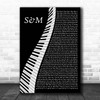 Rihanna S&M Piano Song Lyric Print
