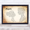 Robbie Williams Angels Man Lady Couple Song Lyric Print