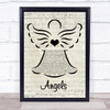 Robbie Williams Angels Music Script Angel Song Lyric Print