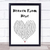 Robbie Williams Heaven From Here White Heart Song Lyric Print