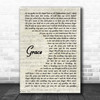 Rod Stewart Grace Vintage Script Song Lyric Print