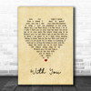 Ronan Keating With You Vintage Heart Song Lyric Print
