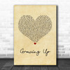 Run River North Growing Up Vintage Heart Song Lyric Print