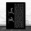 Rush The Trees Black Script Song Lyric Print