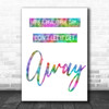 Rainbow U2 It's A Beautiful Day Song Lyric Music Wall Art Print