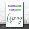 Rainbow U2 It's A Beautiful Day Song Lyric Music Wall Art Print