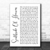 Ryan Bingham Southside Of Heaven White Script Song Lyric Print