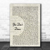 Ryan Mcmullan You Dont Dance Vintage Script Song Lyric Print