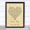 Sam Bailey From This Moment On Vintage Heart Song Lyric Print