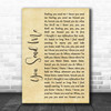 Sam Cooke You Send Me Rustic Script Song Lyric Print