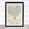 Sammy Kershaw You Are The Love Of My Life Script Heart Song Lyric Print
