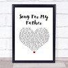 Sarah McLachlan Song For My Father White Heart Song Lyric Print