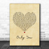 Savage Only You Vintage Heart Song Lyric Print