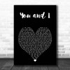 Scorpions You and I Black Heart Song Lyric Print