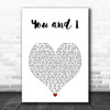 Scorpions You and I White Heart Song Lyric Print