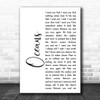 Seafret Oceans White Script Song Lyric Print