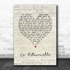 Sébastien Tellier La Ritournelle Script Heart Song Lyric Print