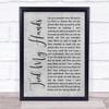 Seether Tied My Hands Grey Rustic Script Song Lyric Print