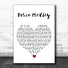Selena Disco Medley White Heart Song Lyric Print
