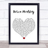 Selena Disco Medley White Heart Song Lyric Print