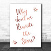 Rose Gold The Greatest Showman Rewrite The Stars Song Lyric Music Wall Art Print