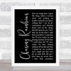 Shed Seven Chasing Rainbows Black Script Song Lyric Print