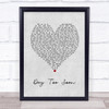 Sia Day Too Soon Grey Heart Song Lyric Print