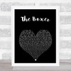 Simon & Garfunkel The Boxer Black Heart Song Lyric Print